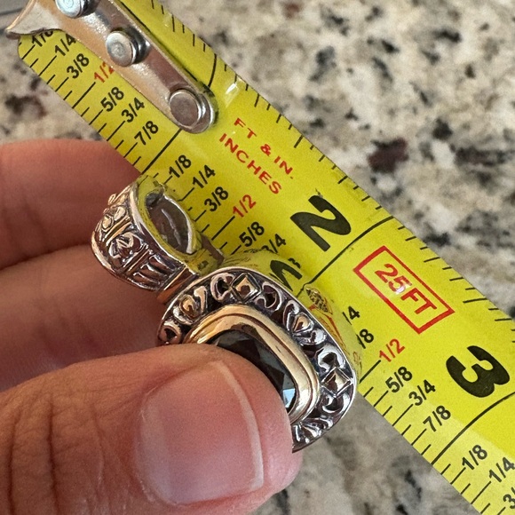 John Medeiros Nouveau Slider Charm two toned pendant Rhodium 14K gold coating - Picture 3 of 12